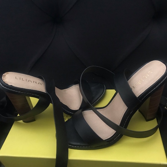 Liliana Shoes - Black around ankle heels